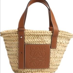 Loewe Straw Tote with tags from Net-a-porter